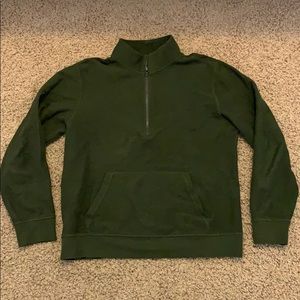 Everlane Hunter Green Quarter-zip pullover